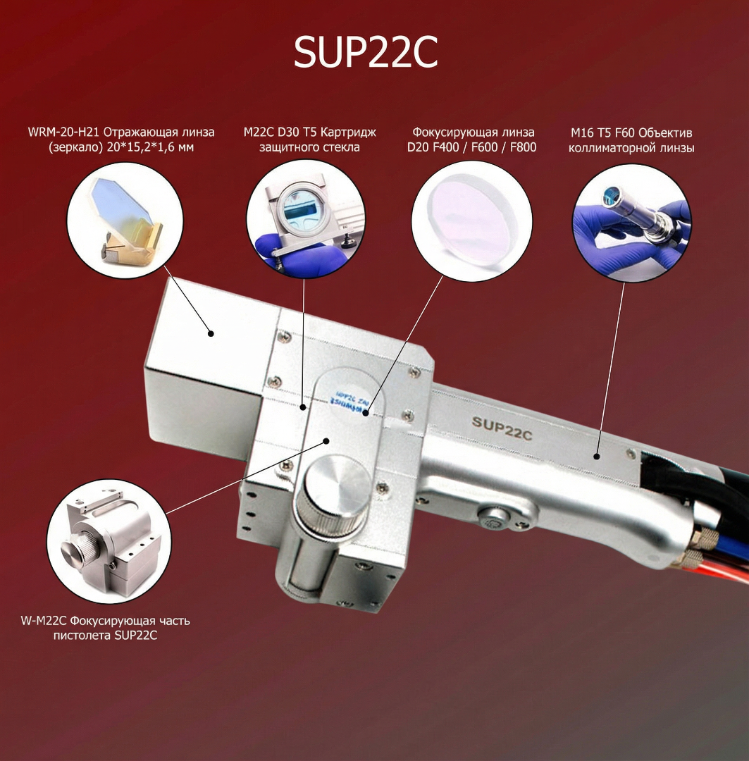  Ручная лазерная чистящая головка SUP 22C